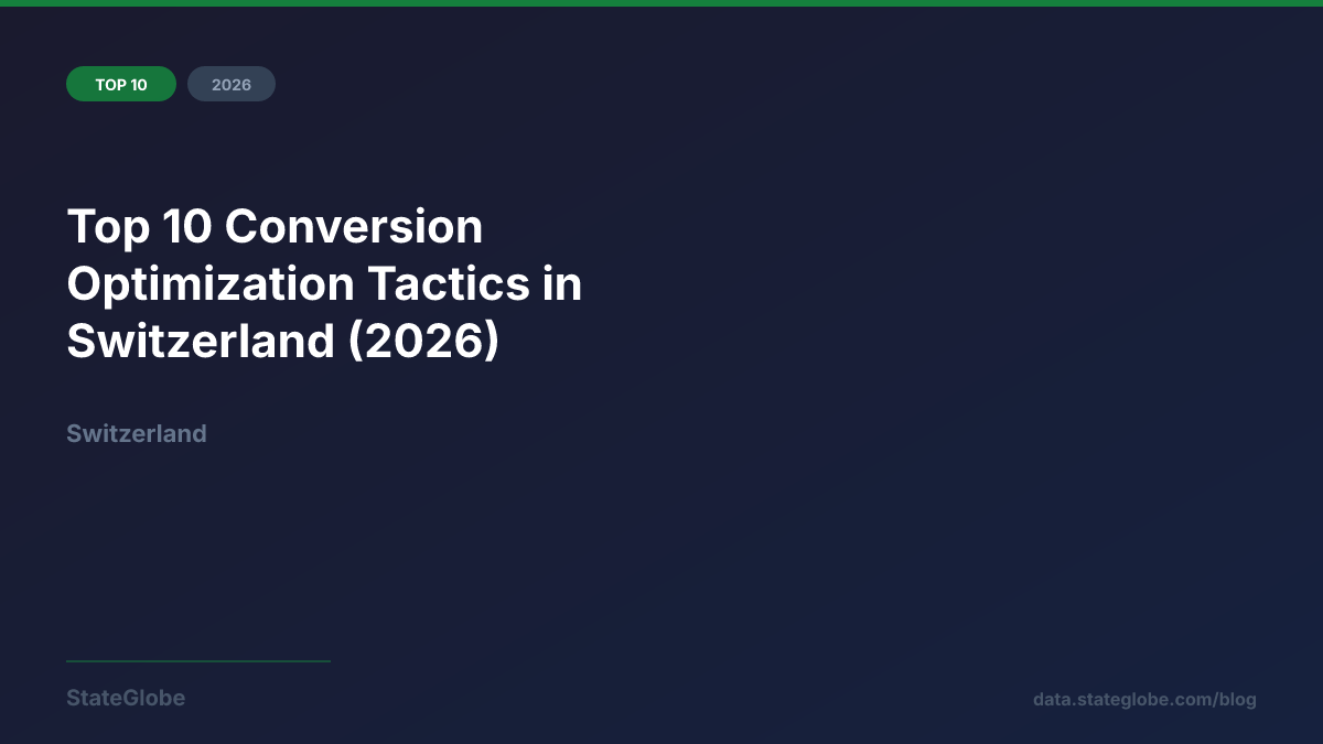 Top 10 Conversion Optimization Tactics in Switzerland (2026)