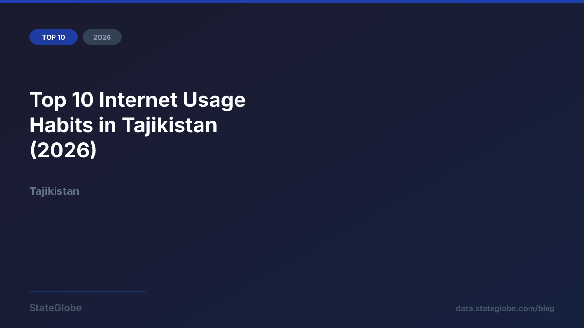 Top 10 Internet Usage Habits in Tajikistan (2026)